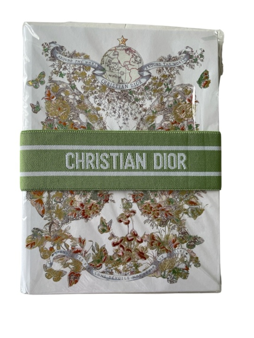 Christian Dior "Around the World" Limited Edition Notebook with Green Logo Band